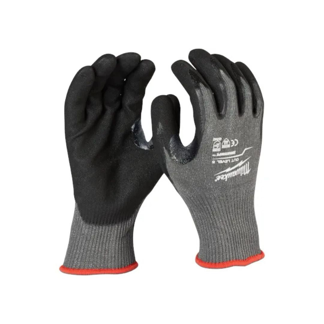 GUANTES ANTICORTE NIVEL 5 BAÑADOS EN NITRILO MILWAUKEE 48-73-8651 TALLA M