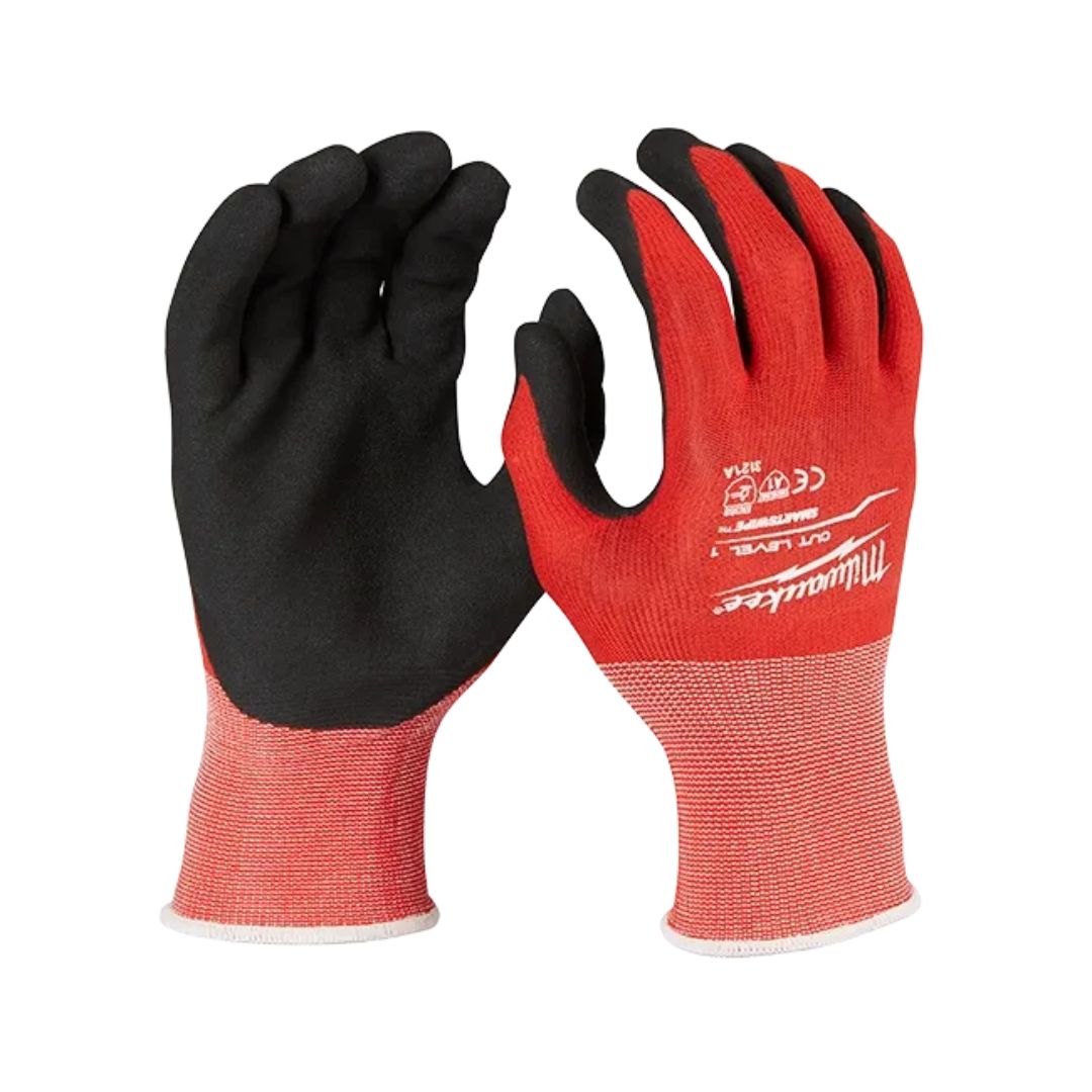 GUANTES ANTICORTE NIVEL 1 MILWAUKEE 48-22-8903 BAÑADOS EN NITRILO TALLA XL