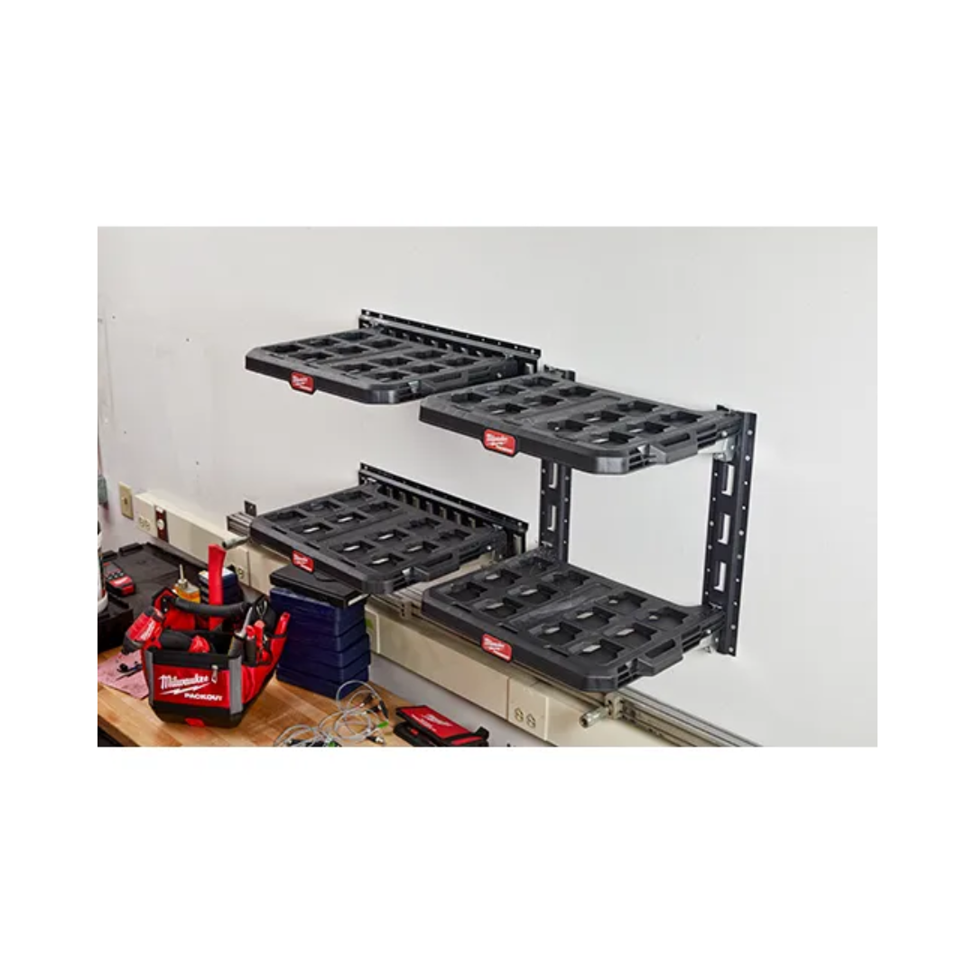 KIT DE BASTIDOR PACKOUT MILWAUKEE 48-22-8480 INCLUYE DOS ESTANTES Y DOS RIELES