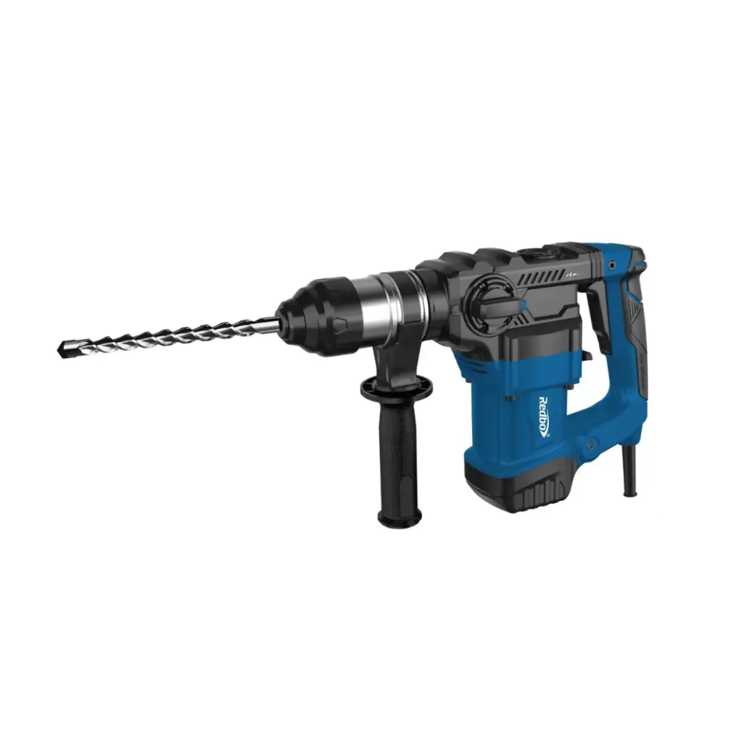 ROTOMARTILLO CINCELADOR SDS PLUS 5KG REDBO RB-JH-5KG, 1400W, 6J, CON ESTUCHE PLASTICO, 2 CINCELES, 3 BROCAS Y TUBO DE GRASA