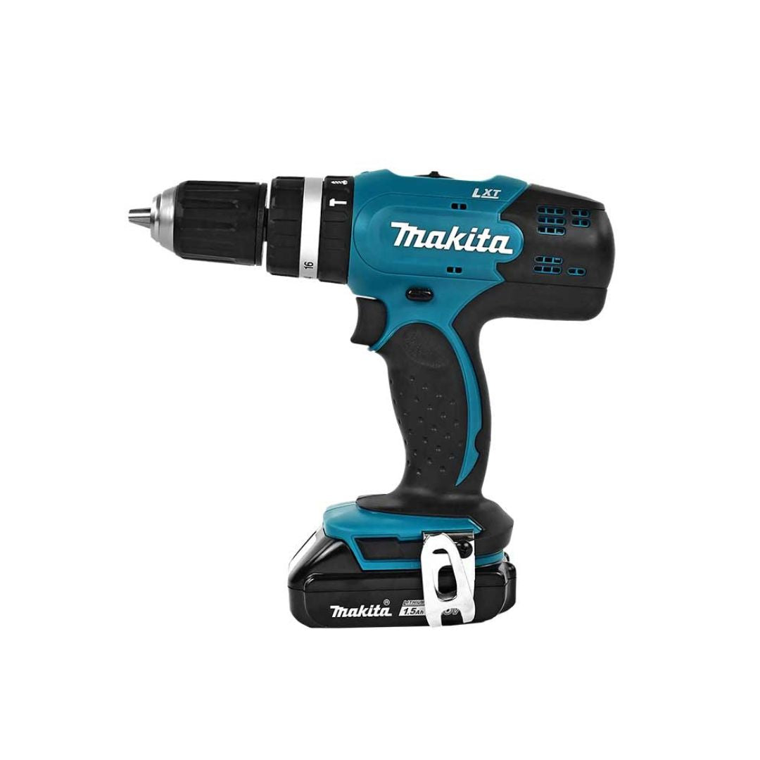 COMBO ROTOMARTILLO ATORNILLADOR INALÁMBRICO MAKITA DHP453SYE DE 1/2" Y DE 18V CON 2 BATERIAS