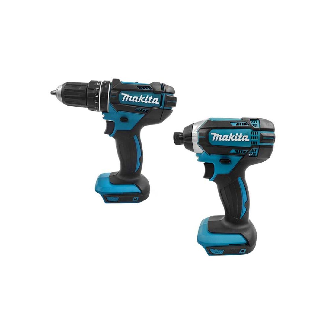 COMBO TALADRO ROTOMARTILLO DESTORNILLADOR DE IMPACTO MAKITA DLX2131SY DE 18V CON 2 BATERIAS DE 1.5AMP MAS ESTUCHE DE 75 ACCESORIOS