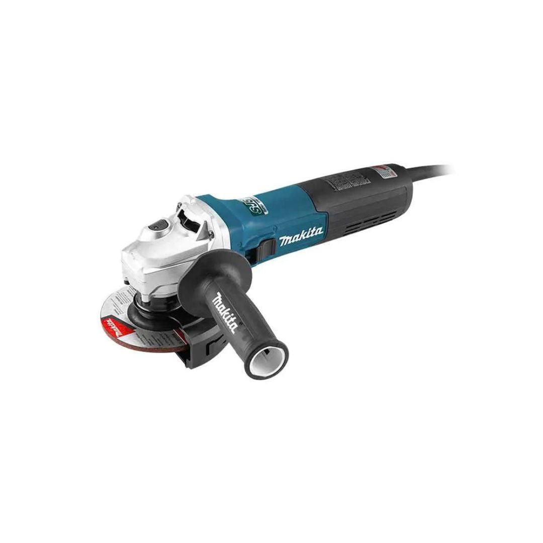 COMBO SUPER MINI ESMERILADORA MAKITA GA4593X03+C01 DE 4 1/2" Y 1900W VELOCIDAD VARIABLE SWITCH TIPO PALETA MÁS 5 DISCOS DE CORTE MÁS MINI ESMERIL MAKITA DE 4 1/2 MT, INCLUYE 1 LENTES MAKITA