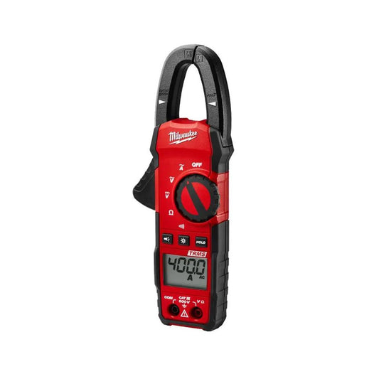 MULTIMETRO DE GANCHO MILWAUKEE 2235-20 DE 400AMP, RANGO DE 600V CORRIENTE ALTERNA Y CORRIENTE DIRECTA