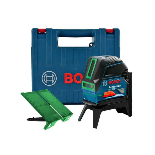 NIVEL LASER BOSCH 0601066J00 HORIZONTAL Y VERTICAL CON PLOMADA DE 15M LUZ DE COLOR VERDE