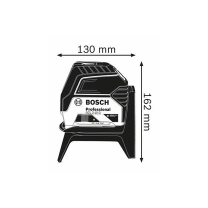 NIVEL LASER BOSCH 0601066J00 HORIZONTAL Y VERTICAL CON PLOMADA DE 15M LUZ DE COLOR VERDE