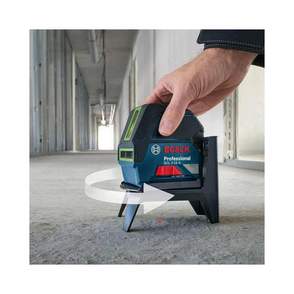 NIVEL LASER BOSCH 0601066J00 HORIZONTAL Y VERTICAL CON PLOMADA DE 15M LUZ DE COLOR VERDE