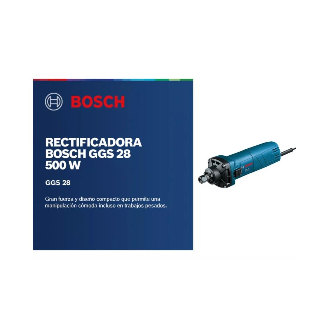 RECTIFICADOR GGS 28 BOSCH 06012230G0 DE 1/4” Y 500W CON FRECUENCIA DE 33000RPM