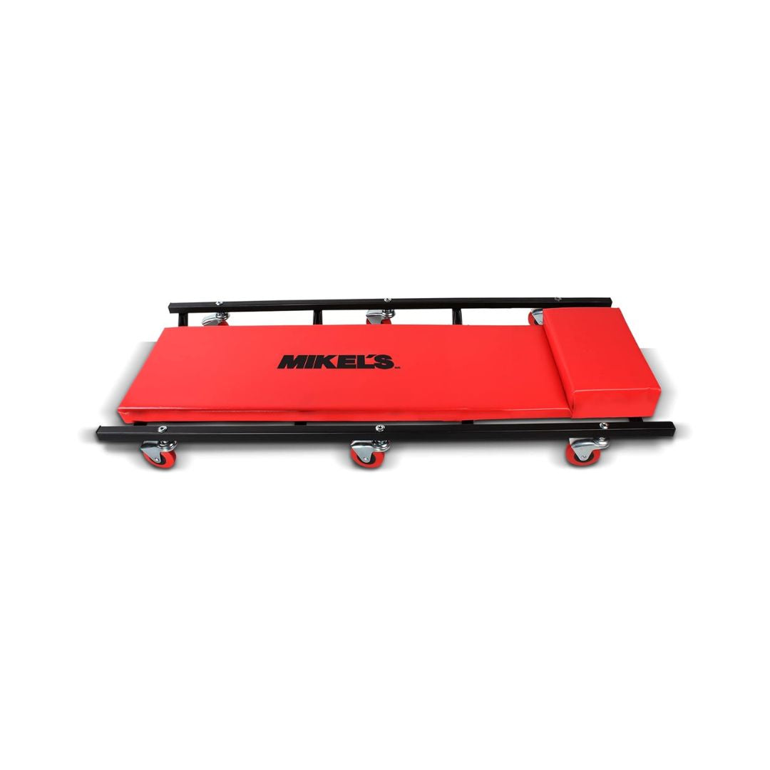 CAMA PARA MECANICO MIKEL'S CM-2 ACOLCHONADA Y CON CAPACIDAD PARA 130KG, CON 6 RUEDAS GIRATORIAS Y 36" LARGO