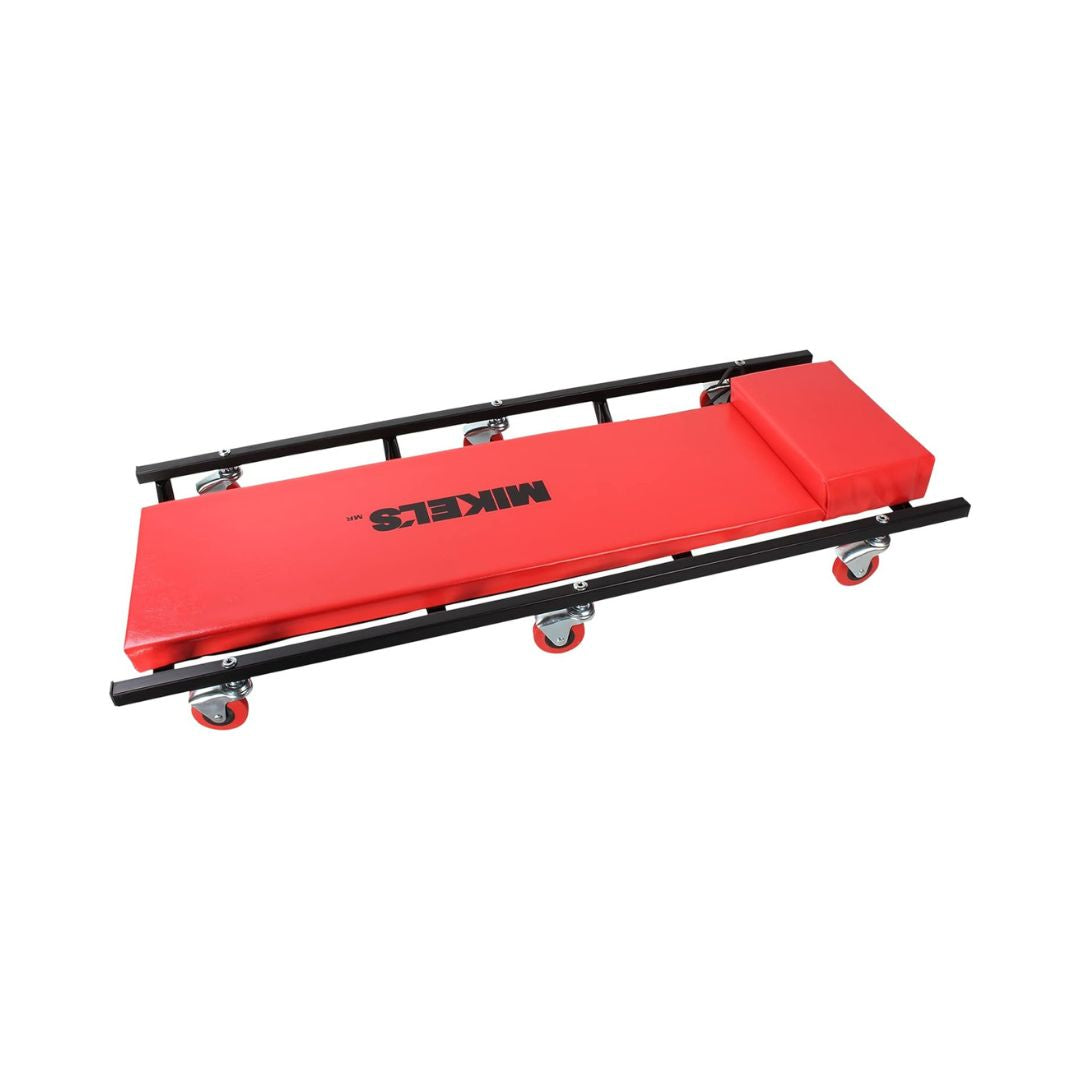 CAMA PARA MECANICO MIKEL'S CM-2 ACOLCHONADA Y CON CAPACIDAD PARA 130KG, CON 6 RUEDAS GIRATORIAS Y 36" LARGO