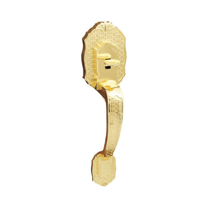 CERRADURA DE GATILLO PARA PUERTA PRINCIPAL YALE MX80881 VERONA LATON PULIDO