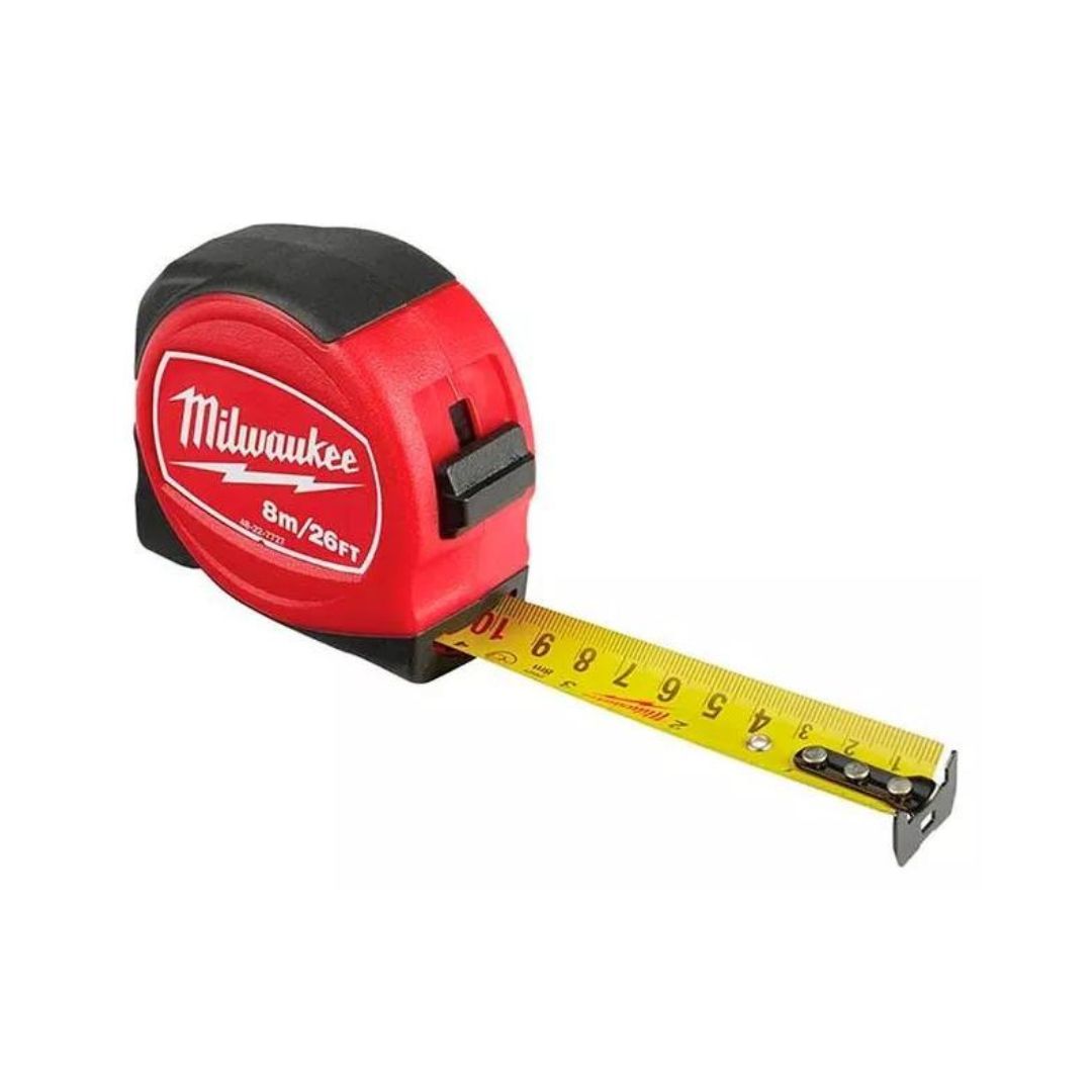 FLEXOMETRO MILWAUKEE 48-22-7727 DE 8MTS/26FT CALIDAD ESTANDAR