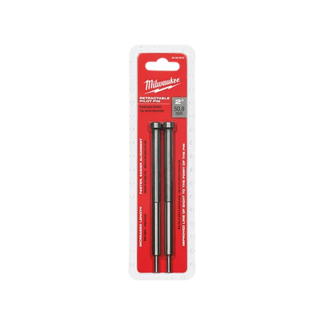 PERNO CENTRADOR MILWAUKEE 49-59-0012 DE 2" PARA CORTADOR HSS, CONTIENE 2 PIEZAS