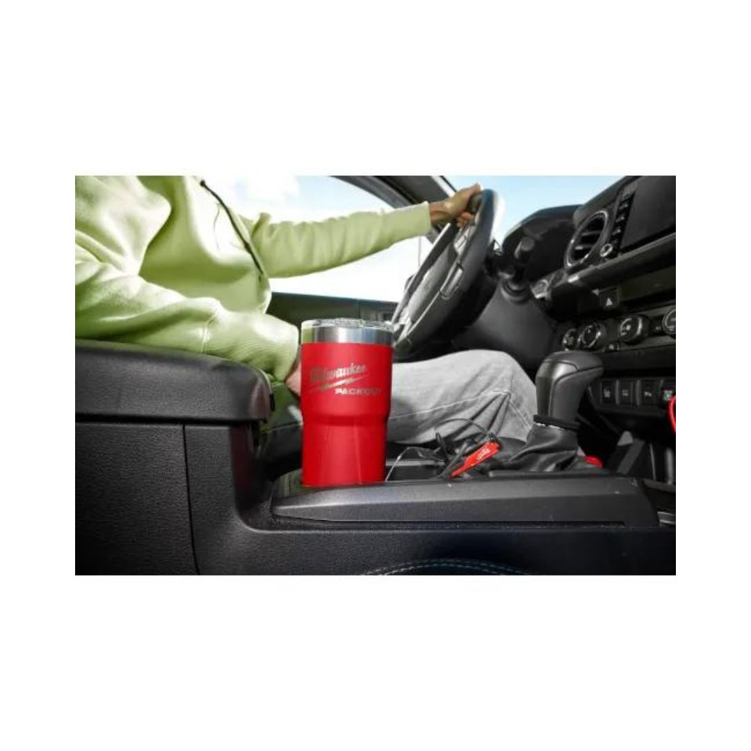 VASO PACKOUT™ MILWAUKEE 48-22-8392R DE 20 OZ TUMBLER - ROJO