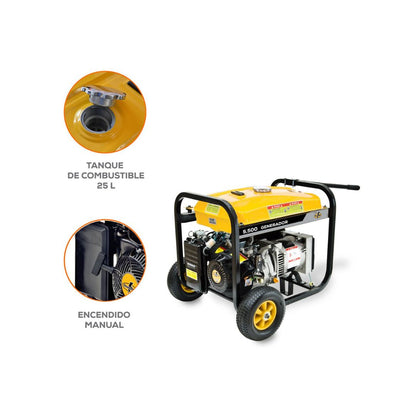 GENERADOR MONOFASICO EVANS G55MG1000THW DE 5500W Y DE 10HP, MOTOR THUNDER