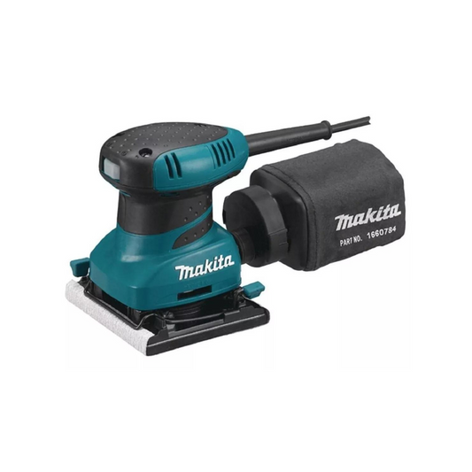 LIJADORA ORBITAL MAKITA BO4556K DE ¼” DE HOJA CON 200W Y 14,000 RPM CON ESTUCHE