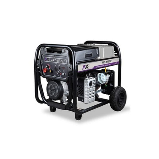 MOTOSOLDADORA AXTECH MS237 MOTOR A GASOLINA CON 200A DE 110V/60Hz Y 13HP 5,000 W CON MARCHA