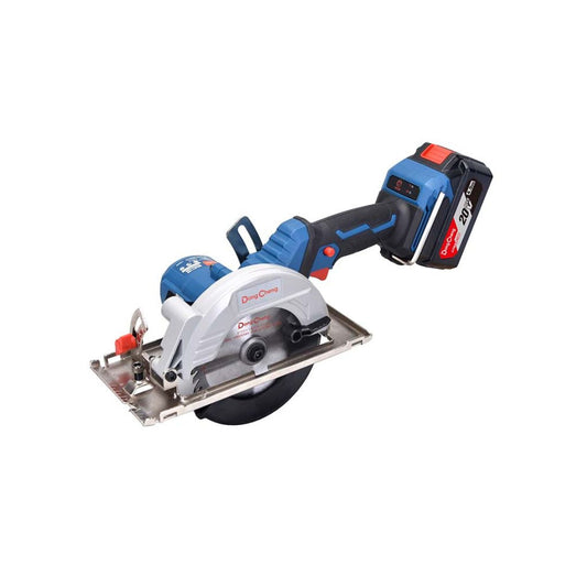 SIERRA CIRCULAR INALAMBRICA DONG CHENG DCMY125DM DE 5 PULGADAS Y 20V CON CARGADOR, 1 BATERIA Y ESTUCHE