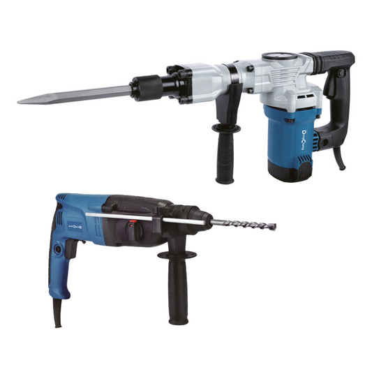 MARTILLO DEMOLEDOR DONGCHENG 1400W DZG06-6S + ROTOMARTILLO SDS PLUS 1" DZC05-26B 800W