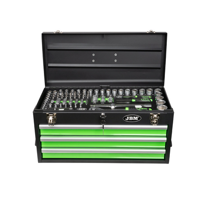 CAJA DE HERRAMIENTAS METALICA C/3 PANELES FRONTALES 143 PIEZAS