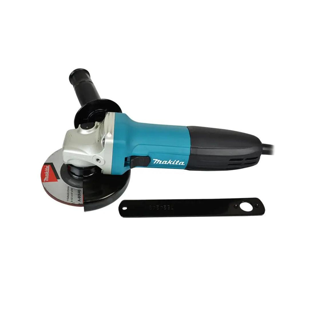 COMBO MINI ESMERILADORA MAKITA GA4530+C01 DE 4 1/2" Y 710W MÁS 5 DISCOS DE CORTE MAKITA D-71685