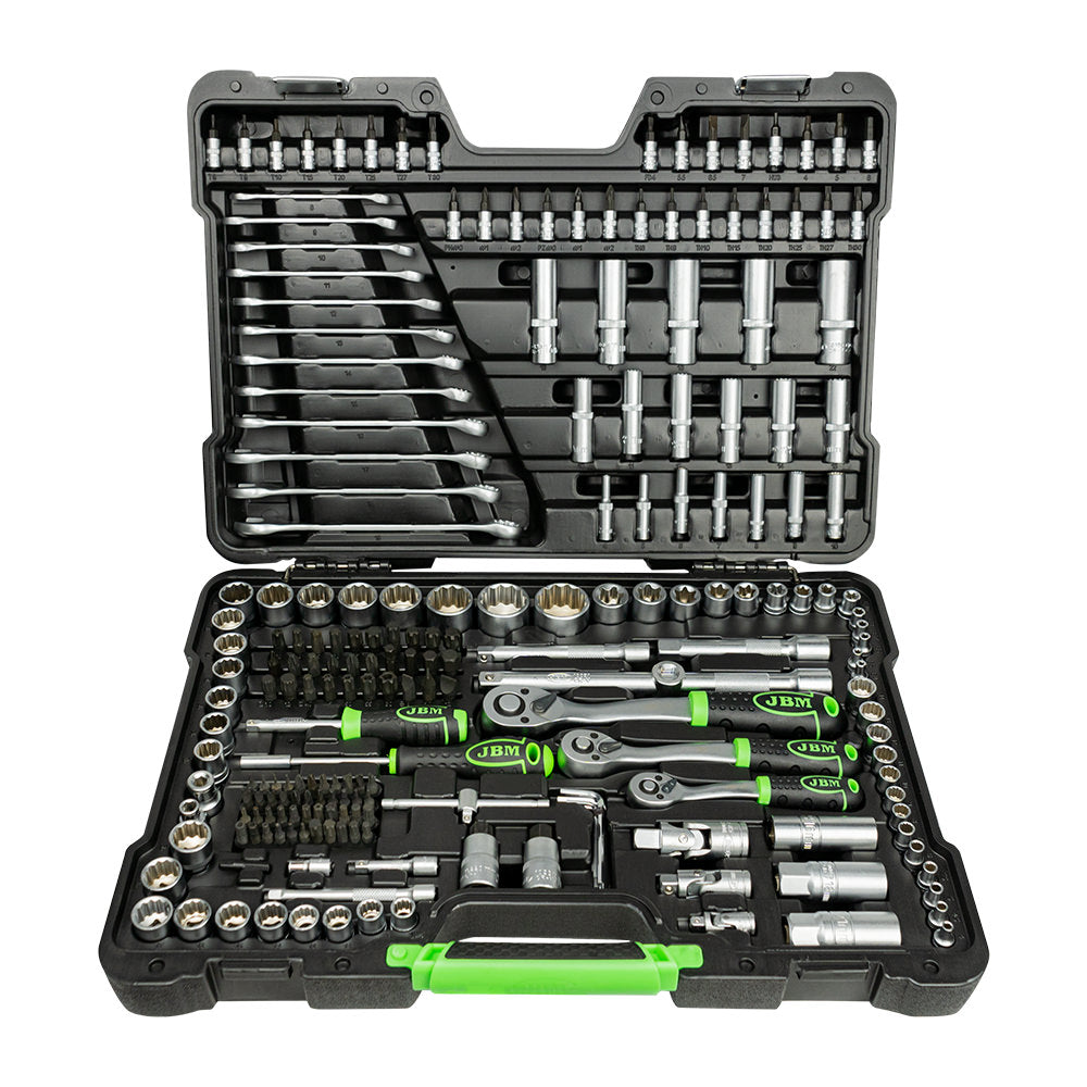 KIT DE HERRAMIENTAS DE 216PZ CON DADOS DE 12 CARAS JBM54250