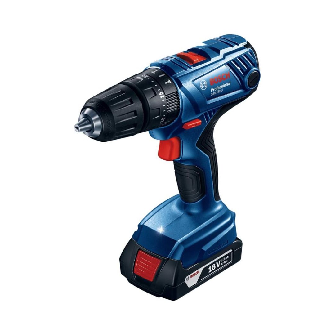 TALADRO ATORNILLADOR INALAMBRICO BOSCH 06019F81G0 DE 18V CON 1,700 RPM INCLUYE 2 BATERÍAS DE 1.5AMP Y CARGADOR