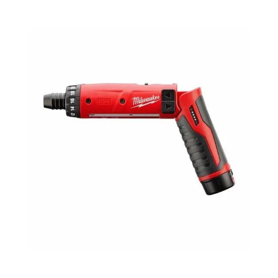 ATORNILLADOR HEXAGONAL 1/4" M4™ MILWAUKEE 2101-22 DE 200 Y 600RPM, INCLUYE DOS BATERIAS