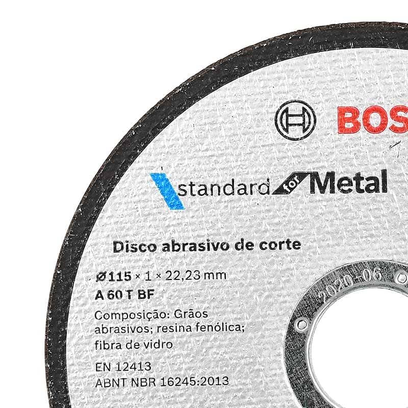 PAQUETE DE DISCOS DE CORTE BOSCH DE 4 1/2" PARA METAL Y ACERO INOXIDABLE