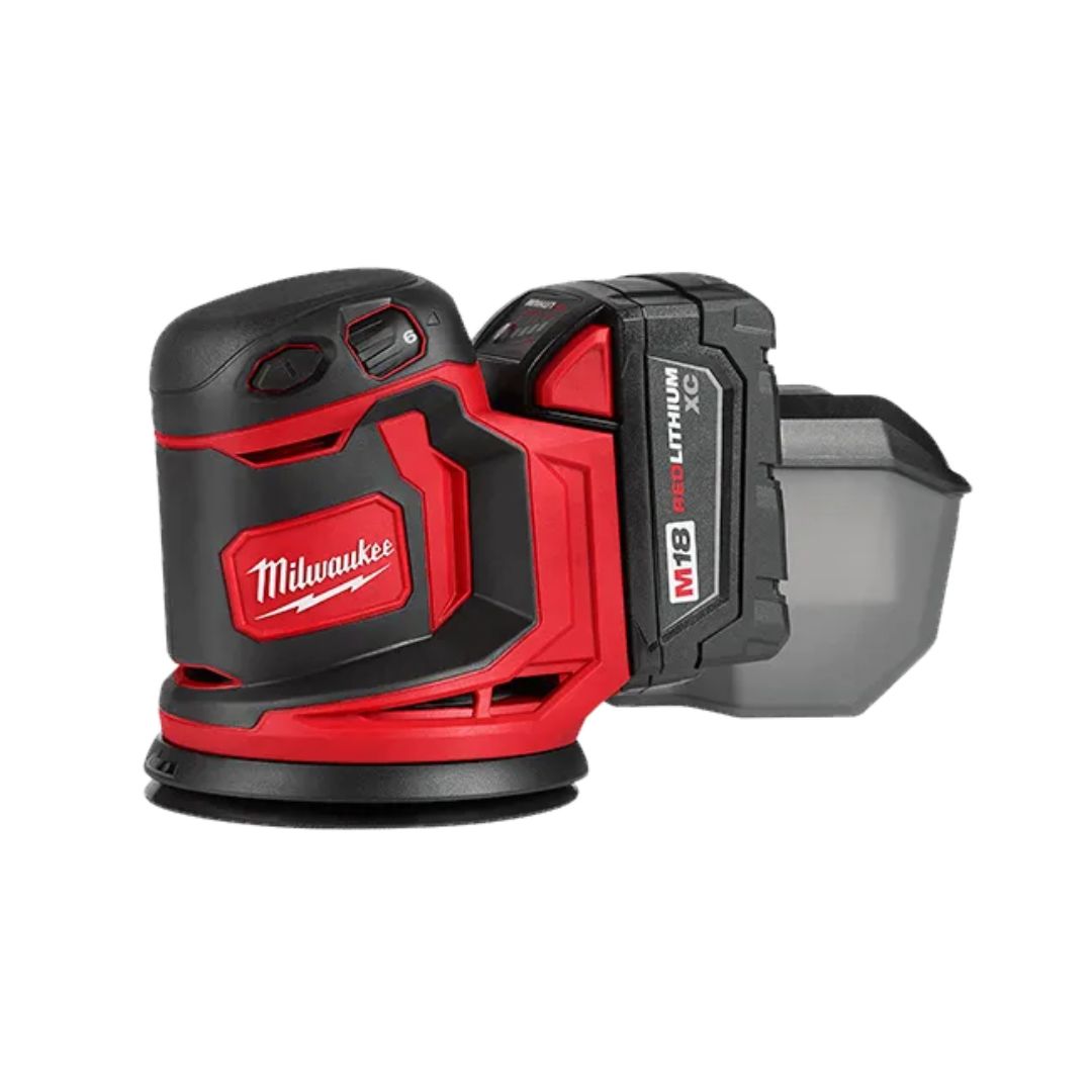 LIJADORA ORBITAL ALEATORIA M18™ MILWAUKEE 2648-21 DE 5" MÁS KIT