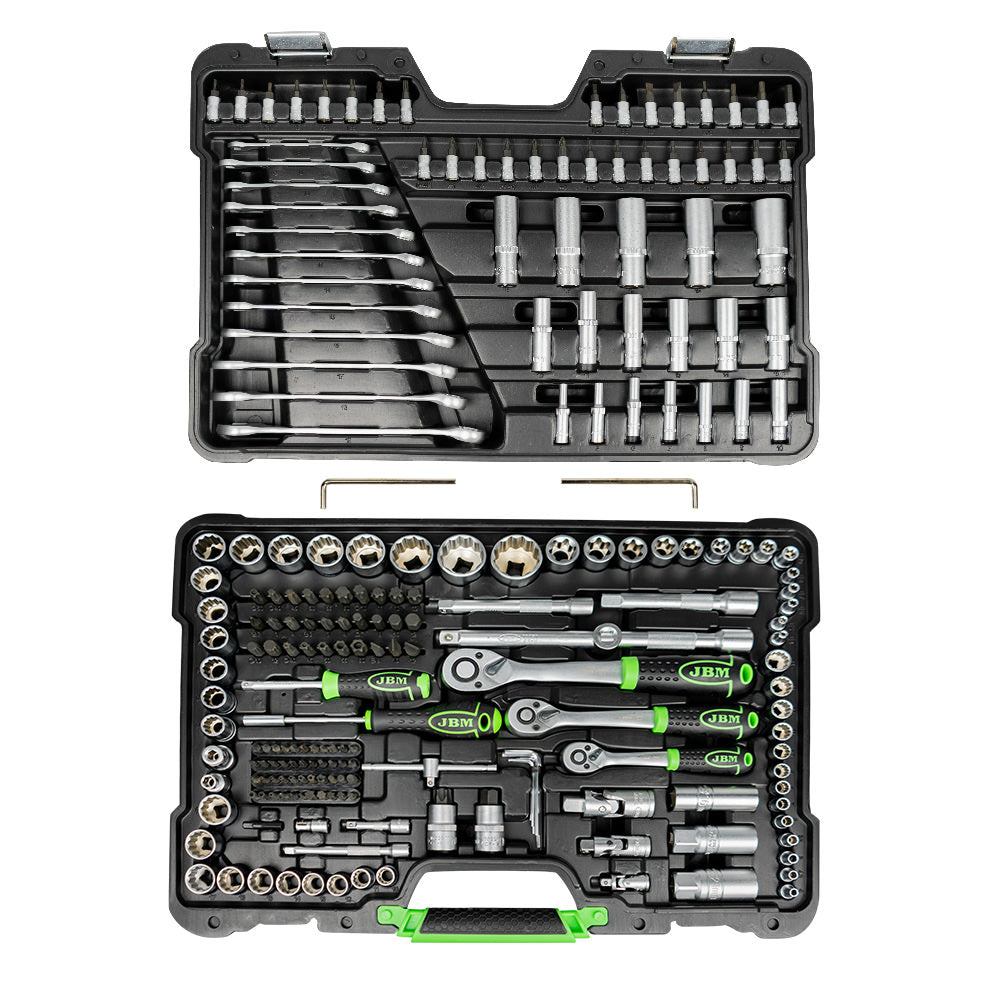 KIT DE HERRAMIENTAS DE 216PZ CON DADOS DE 12 CARAS JBM54250