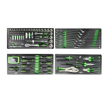 CAJA DE HERRAMIENTAS METALICA C/3 PANELES FRONTALES 143 PIEZAS