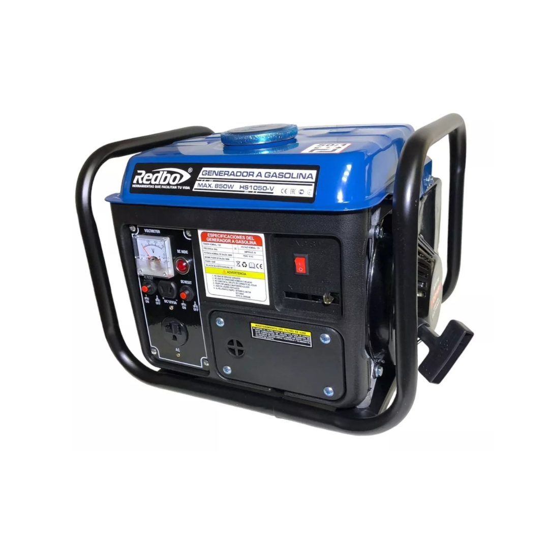 GENERADOR A GASOLINA REDBO HS-1050-V DE 800 WATTS CON 2 HP Y 120 V/60Hz (MOTOR DE 2 TIEMPOS ENC. MANUAL PESO 16.4 KGS)