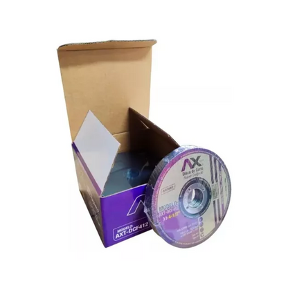 PAQUETE DE DISCOS DE CORTE DE 4.5” AXTECH DCF412 PARA METAL Y ACERO