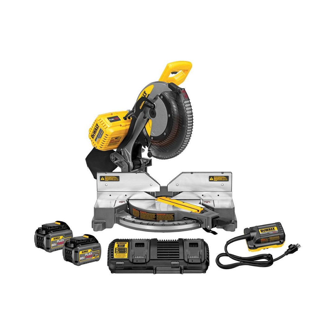 SIERRA DE INGLETE DEWALT DHS716AT2  FLEXVOLT DE 12” CON 60V INCLUYE 2 BATERÍAS Y CARGADOR