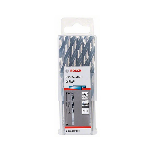 PAQUETE DE 5 BROCAS HSS POINTEQ BOSCH 2608577343 A.A.V. DE 31/64"