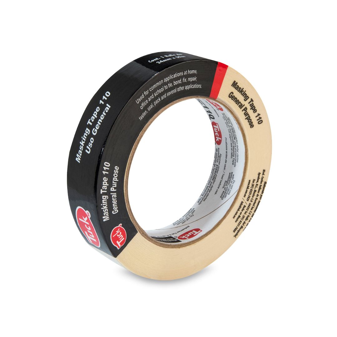 CINTA MASKING TAPE 110 TUK 110-1X50 PARA USO GENERAL DE 1" X 50 M