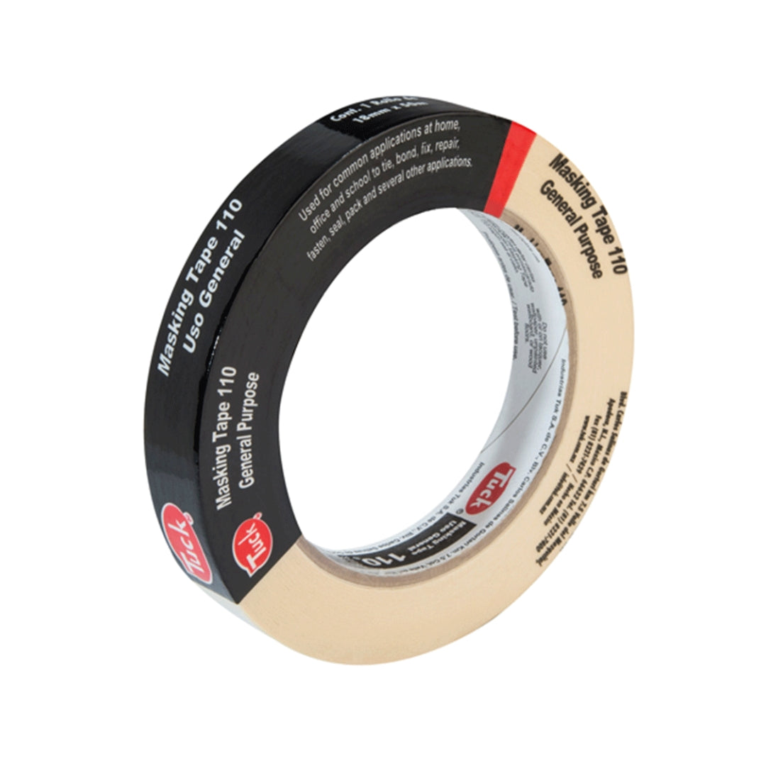 CINTA MASKING TAPE 110 TUK 110-3/4X50 PARA USO GENERAL DE 3/4" X 50 M