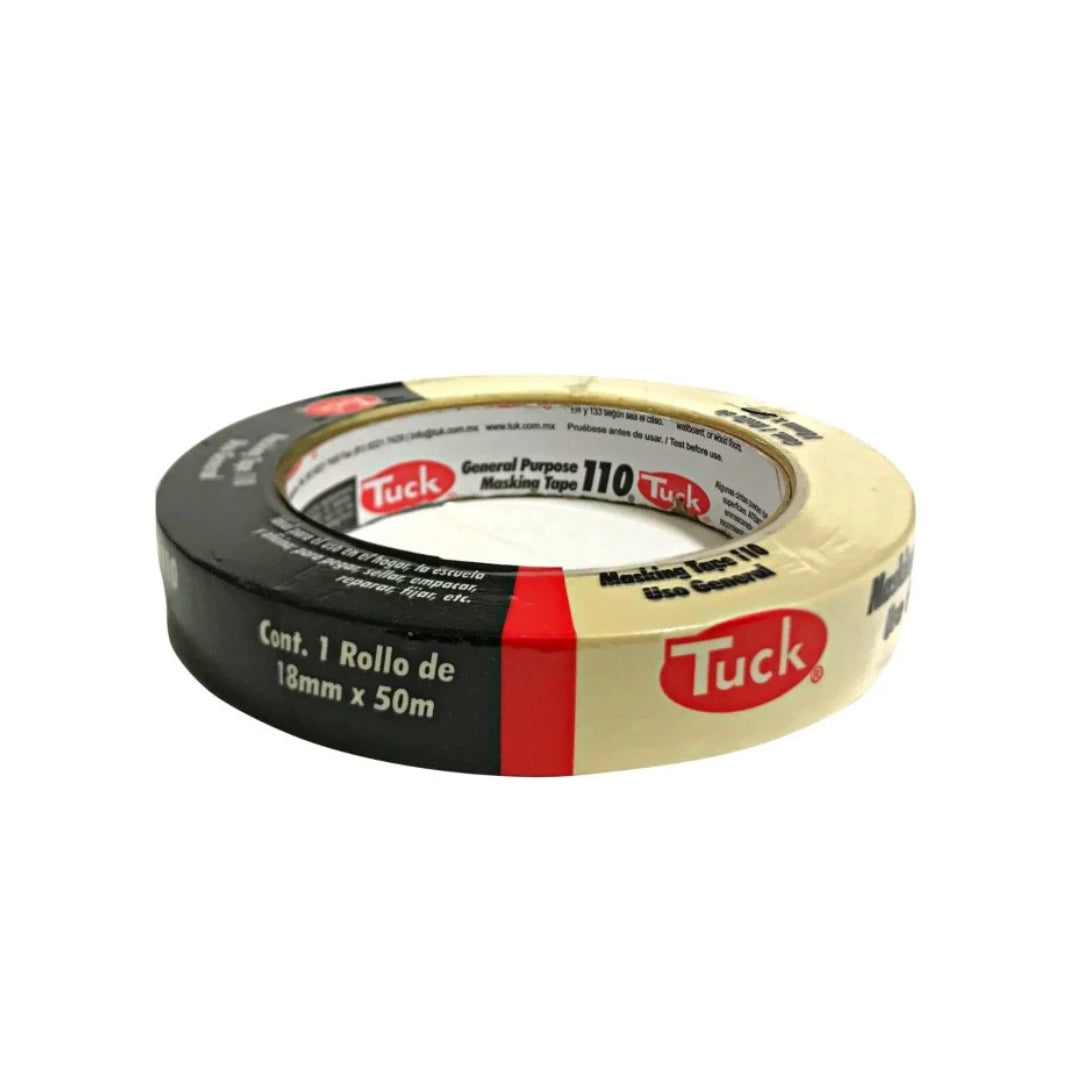 CINTA MASKING TAPE 110 TUK 110-3/4X50 PARA USO GENERAL DE 3/4" X 50 M