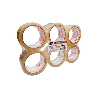 CINTA TRANSPARENTE 284 TUK 258419 PARA EMPAQUE DE 2" X 50 M