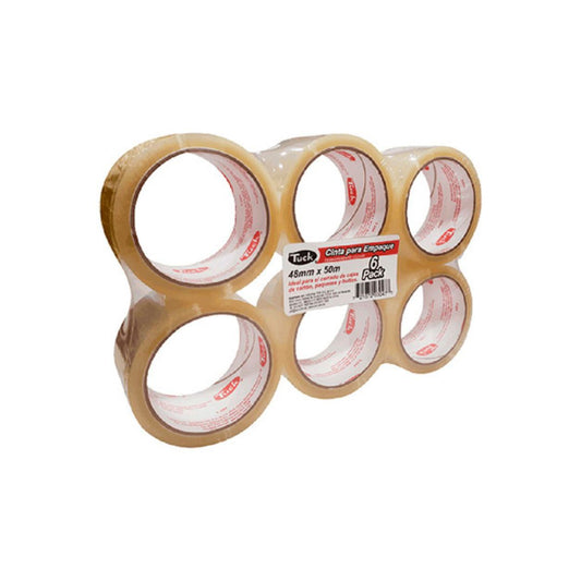 CINTA TRANSPARENTE 284 TUK 258419 PARA EMPAQUE DE 2" X 50 M