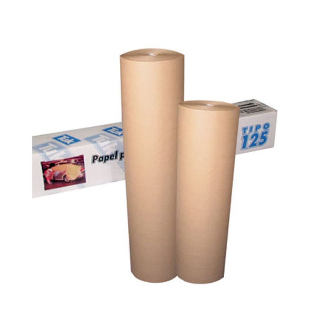 PAPEL PARA ENMASCARAR KRAFT TUK 600954 EN ROLLO PARA REPINTADO AUTOMOTRIZ DE 18" X 230 M