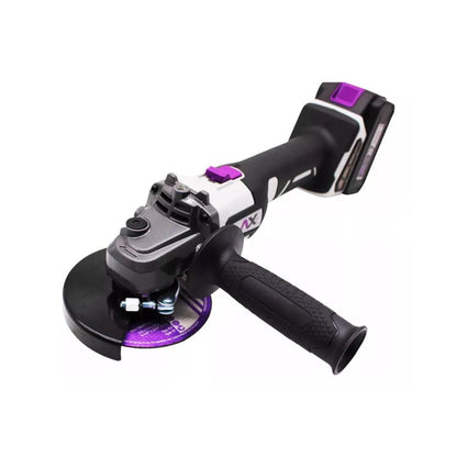 MINI ESMERILADORA AXTECH ES115B INALAMBRICA DE 4 1/2", CON 20V Y 4 AMPERES INCLUYE 1 BATERIA Y CARGADOR