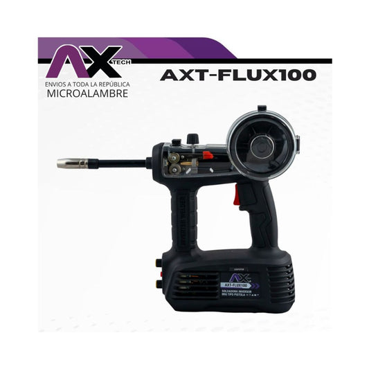 SOLDADORA INVERSOR AXTECH FLUX100 PARA MICROALAMBRE NO GAS, PORTATIL TIPO PISTOLA, FLUX