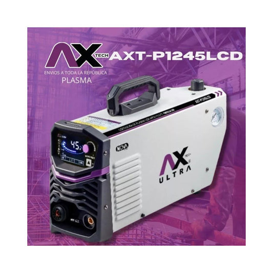 CORTADORA DE PLASMA INVERTER AXTECH P1245LCD DE 15-45A, BI VOLTAJE, CON ANTORCHA IPT40