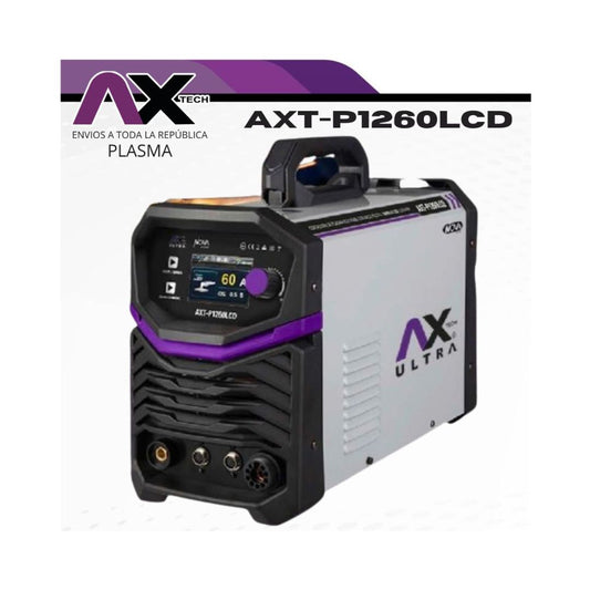 CORTADORA DE PLASMA INVERTER AXTECH P1260LCD DE 25-60A, 220V-440V 1PH-3PH, CON ANTORCHA