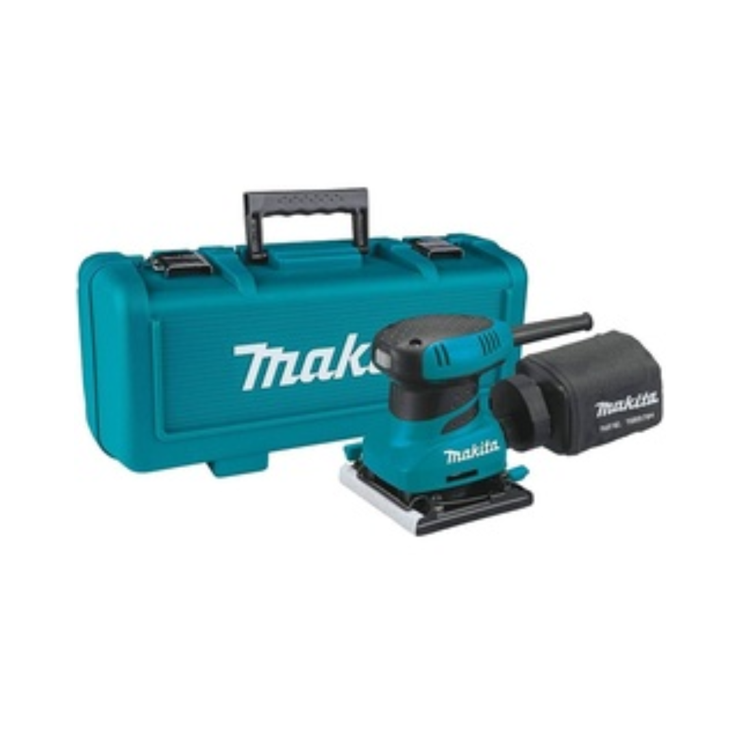 LIJADORA ORBITAL MAKITA BO4556K DE ¼” DE HOJA CON 200W Y 14,000 RPM CON ESTUCHE