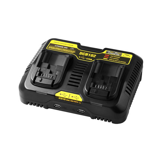 CARGADOR DEWALT DOBLE DCB102 DE 12V - 20V MAX