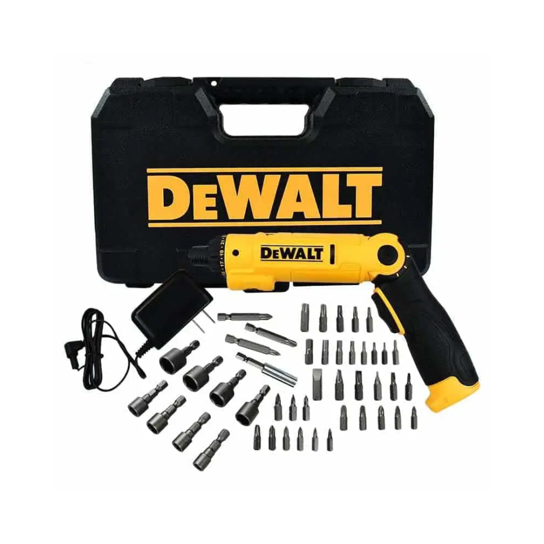 DESATORNILLADOR INALÁMBRICO DEWALT DCF008-B3 DE 8V CON ESTUCHE Y 45 ACCESORIOS