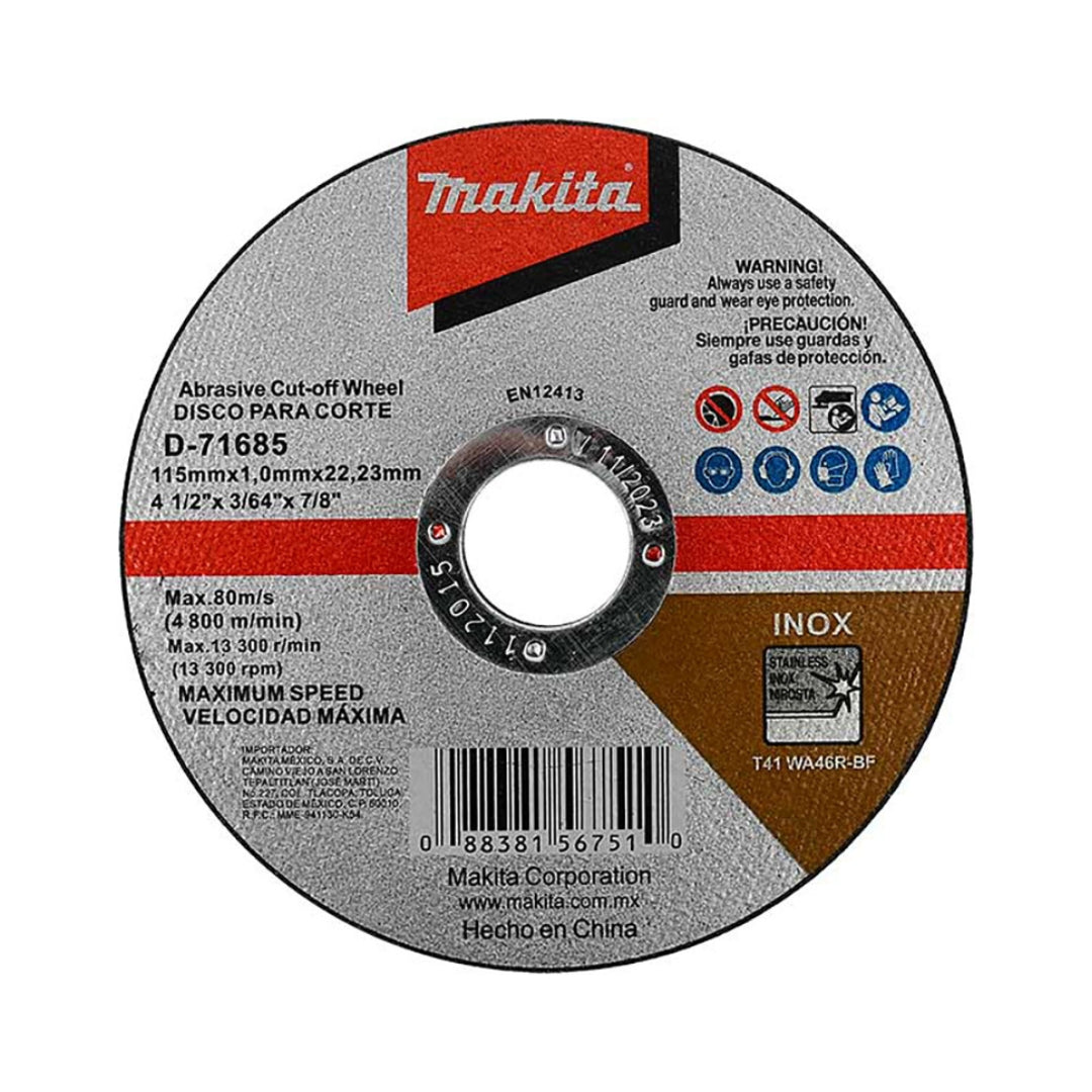 Combo Mini Esmeril Milwaukee 4.5" 750W + Discos Milwaukee y Makita + Dados y Llaves Allen + Caja de Herramientas